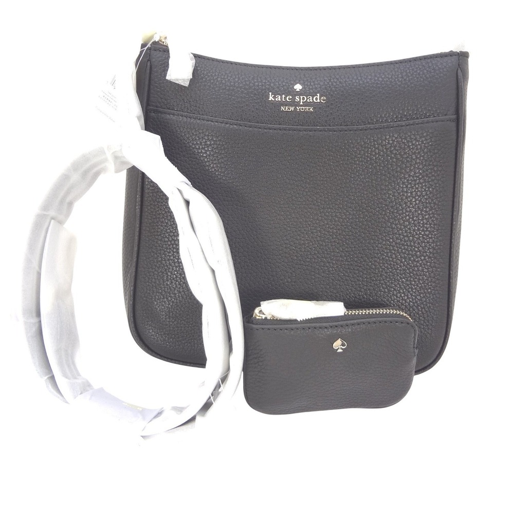 Kate Spade Rosie Shoulder Bag Black Pebbled Leather KF086 New - Picture 1 of 11
